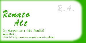 renato alt business card